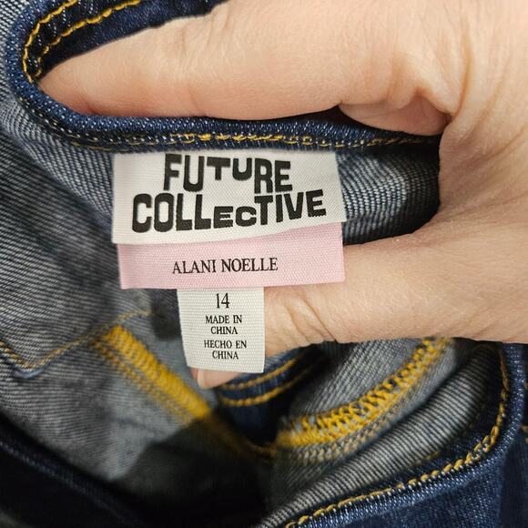 Backless Collared Blue Denim Button-up Mini Dress Size 14 Retro 70s Vibes - Picture 7 of 7